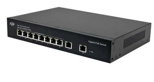 8-Port Gigabit 120W PoE+ Switch + 2-Port RJ45 Uplink - Desktop - Unmanaged - IEEE 802.3at/af