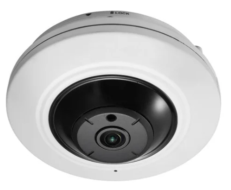 5MP Fisheye IP Fixed Dome Camera - White